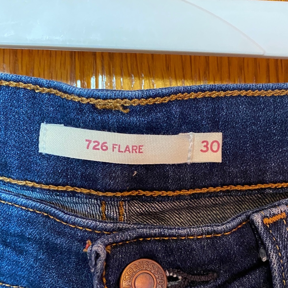 Levi's Deep Indigo Flare Jeans - Picture 2 of 7
